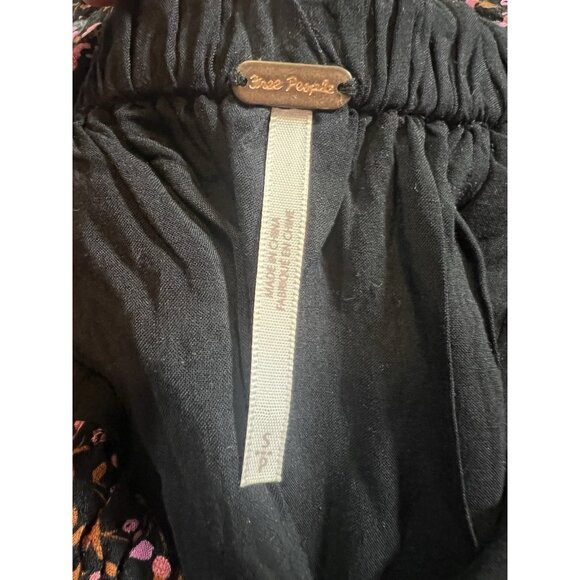 Free People Women's Florence Tie Floral Mini Dress Size Small Boat Neck - Picture 10 of 14